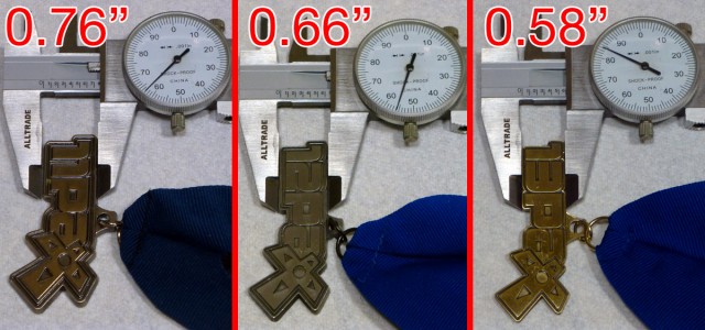Height Comparison of PAX Medals: 2011, 2012, 2013