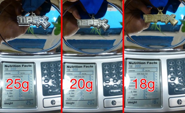 Mass Comparison of PAX Medals: 2011, 2012, 2013